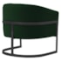 Poltrona Decorativa Sala de Estar Recepção Mavie Base de Ferro Preto Suede Verde - Amarena Móveis