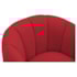 Poltrona Decorativa Sala de Estar Recepção Mavie Base de Ferro Preto Suede Vermelho - Amarena Móveis