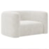 Poltrona Decorativa Sala de Estar Recepção Melina Bouclé Branco - Amarena Moveis