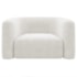 Poltrona Decorativa Sala de Estar Recepção Melina Bouclé Branco - Amarena Moveis