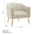 Poltrona Decorativa Sala de Estar Recepção Senna Bouclé Bege - Amarena Móveis