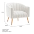 Poltrona Decorativa Sala de Estar Recepção Senna Bouclé Branco - Amarena Móveis