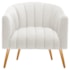 Poltrona Decorativa Sala de Estar Recepção Senna Bouclé Branco - Amarena Móveis