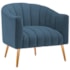 Poltrona Decorativa Sala de Estar Recepção Senna Linho Azul Royal - Amarena Móveis