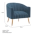 Poltrona Decorativa Sala de Estar Recepção Senna Linho Azul Royal - Amarena Móveis