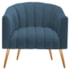 Poltrona Decorativa Sala de Estar Recepção Senna Linho Azul Royal - Amarena Móveis
