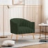 Poltrona Decorativa Sala de Estar Recepção Senna Linho Verde - Amarena Móveis