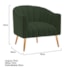 Poltrona Decorativa Sala de Estar Recepção Senna Linho Verde - Amarena Móveis