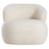 Poltrona Decorativa Sala de Estar Recepção Suiça Bouclé Bege - Amarena Moveis