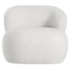 Poltrona Decorativa Sala de Estar Recepção Suiça Bouclé Branco - Amarena Móveis