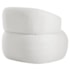 Poltrona Decorativa Sala de Estar Recepção Suiça Bouclé Branco - Amarena Móveis