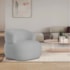 Poltrona Decorativa Sala de Estar Recepção Suiça Bouclé Cinza - Amarena Móveis
