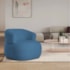 Poltrona Decorativa Sala de Estar Recepção Suiça Linho Azul Royal - Amarena Móveis