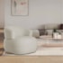 Poltrona Decorativa Sala de Estar Recepção Suiça Linho Bege - Amarena Móveis
