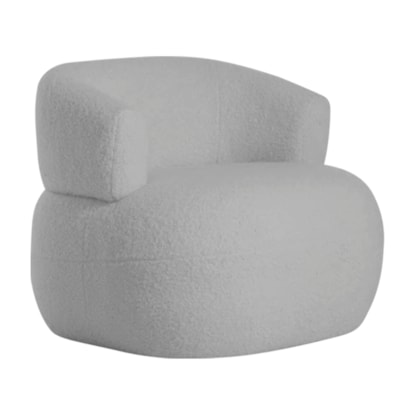 Poltrona Decorativa Sala de Estar Recepção Suiça Linho Cinza Claro - Amarena Móveis