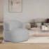 Poltrona Decorativa Sala de Estar Recepção Suiça Linho Cinza Claro - Amarena Móveis