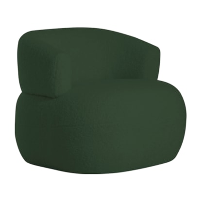 Poltrona Decorativa Sala de Estar Recepção Suiça Linho Verde - Amarena Móveis