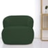 Poltrona Decorativa Sala de Estar Recepção Suiça Linho Verde - Amarena Móveis