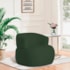 Poltrona Decorativa Sala de Estar Recepção Suiça Linho Verde - Amarena Móveis