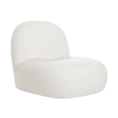Poltrona Decorativa Sala Quarto Recepção Amsterdã Bouclé Branco