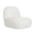Poltrona Decorativa Sala Quarto Recepção Amsterdã Bouclé Branco