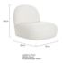 Poltrona Decorativa Sala Quarto Recepção Amsterdã Bouclé Branco