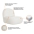 Poltrona Decorativa Sala Quarto Recepção Amsterdã Bouclé Branco