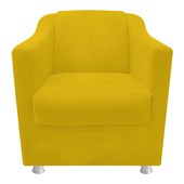 Poltrona Decorativa Tilla Corino Amarelo - Am Decor
