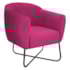 Poltrona Grazi  Base X Preta Suede Pink - Amarena Móveis