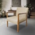 Poltrona Havaí SPZ Decorativa Sala  Linho Dourado