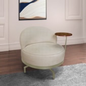 Poltrona Indonésia SPZ Decorativa Sala Boucle Bege