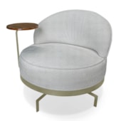 Poltrona Indonésia SPZ Decorativa Sala Boucle Cinza