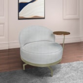 Poltrona Indonésia SPZ Decorativa Sala Boucle Cinza