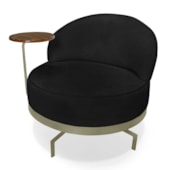 Poltrona Indonésia SPZ Decorativa Sala Boucle Preto