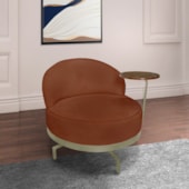 Poltrona Indonésia SPZ Decorativa Sala Boucle Terracota