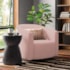 Poltrona Luxo Decorativa Luiza Max Bouclé Rose