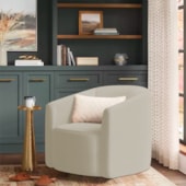 Poltrona Luxo Decorativa Luiza Max Linho Bege - Amarena Móveis