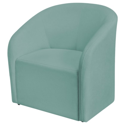 Poltrona Luxo Decorativa Luiza Max Suede Azul Ciano