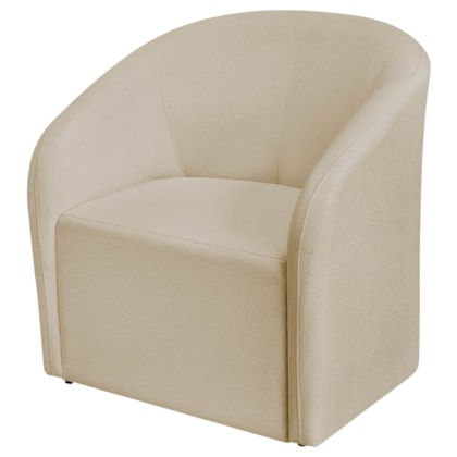 Poltrona Luxo Decorativa Luiza Max Suede Bege