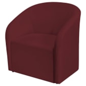 Poltrona Luxo Decorativa Luiza Max Suede Bordo