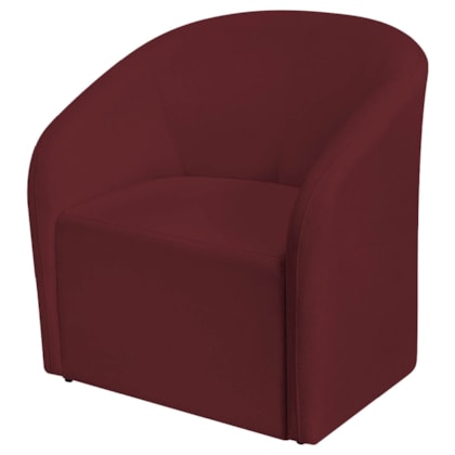 Poltrona Luxo Decorativa Luiza Max Suede Bordo