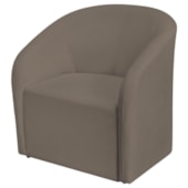 Poltrona Luxo Decorativa Luiza Max Suede Marrom
