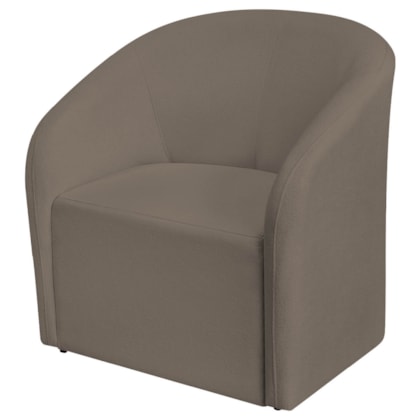 Poltrona Luxo Decorativa Luiza Max Suede Marrom