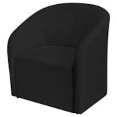 Poltrona Luxo Decorativa Luiza Max Suede Preto