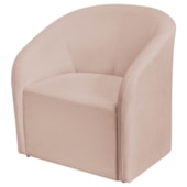 Poltrona Luxo Decorativa Luiza Max Suede Rose