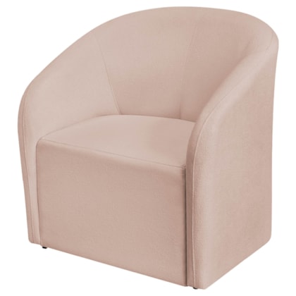 Poltrona Luxo Decorativa Luiza Max Suede Rose