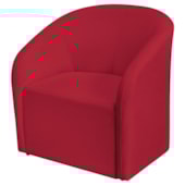 Poltrona Luxo Decorativa Luiza Max Suede Vermelho