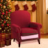 Poltrona Natalina Papai Noel Jingle Bells Suede Vermelho