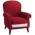 Poltrona Natalina Papai Noel Jingle Bells Suede Vermelho