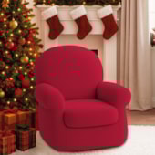 Poltrona Natalina Papai Noel Merry Christmas Suede Verde